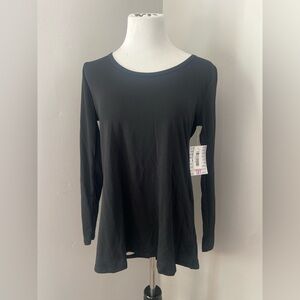 LuLaRoe Lynnae Black Long Sleeve Top